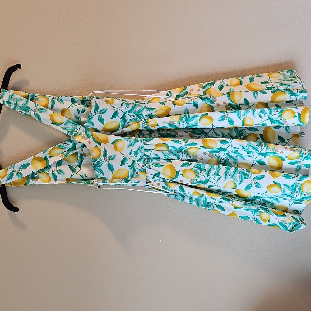 Elle Lemon Print Dress Size 4‎ - Picture 6 of 8